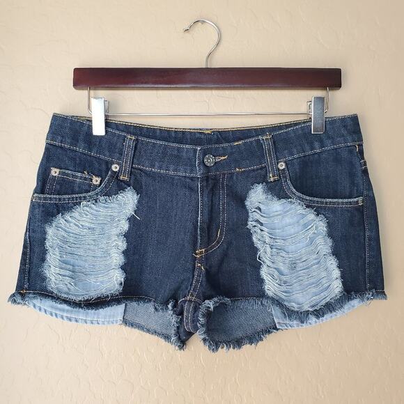 Carmar Distressed Cut Off Denim Shorts - Picture 2 of 9